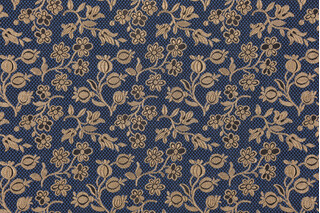 Scalamandre Amazone Special Silk Decorator Fabric in Blue/Gold