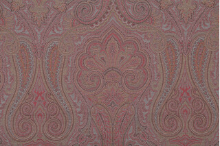 Scalamandre Paisley Upholstery Fabric in Berry