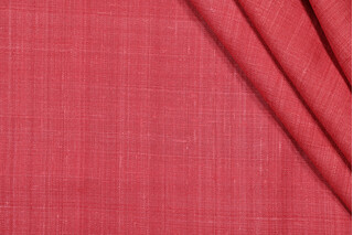 Scalamandre Nepal Woven Linen Drapery Fabric in Raspberry