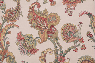 Scalamandre Siracusa Tapestry Upholstery Fabric in Cream