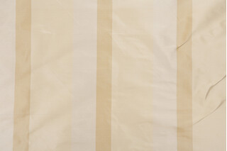 Scalamandre Sirneuse Stripe Silk Decorator Fabric in Cream/Gold