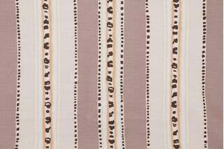 Grey Watkins Trident Stripe Printed Drapery Fabric in Sable