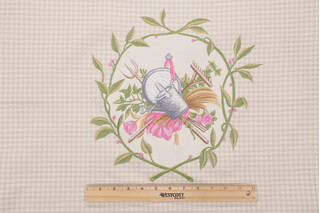 Old World Weavers Honfleur Seat & Back Embroidered Decorator Fabric in Chou