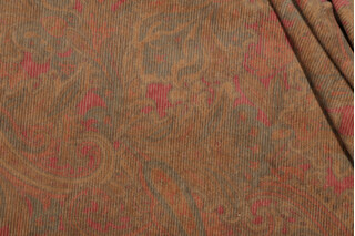 Scalamandre Printed Velvet Upholstery Fabric in Brown/Multi