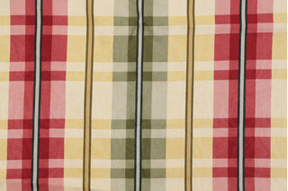 Richloom Printed Cotton Jacquard Drapery Fabric in Red/Multi