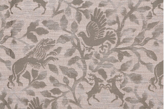 Animal Damask Decorator Fabric in Fern
