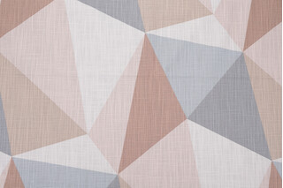 Geo Printed Drapery Fabric in Pink/Multi