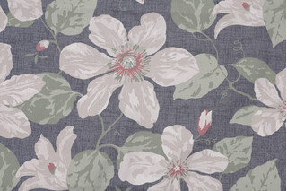 Magnolia Home Nelly Printed Cotton Drapery Fabric in Charcoal