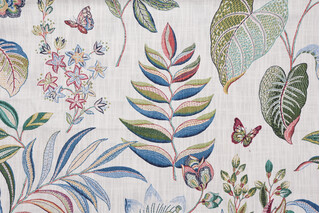 P Kaufmann Butterfly Trail Printed Cotton Drapery Fabric in Orchid