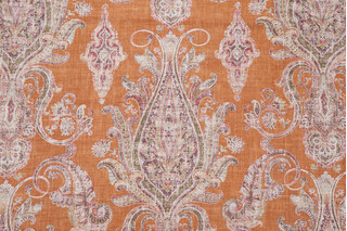 P Kaufmann Fair Trade/Cir Printed Linen Blend Drapery Fabric in Cognac