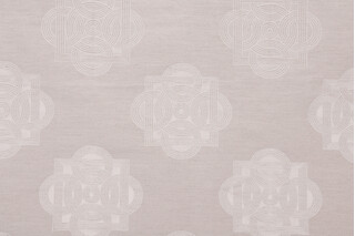 Scalamandre Lockette Silk Damask Decorator Fabric in Alabaster
