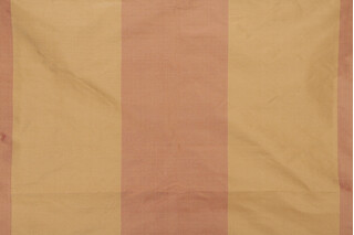 Milan Stripe Silk Decorator Fabric in Terracotta