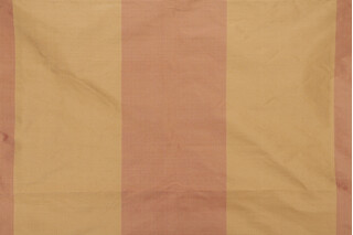 Milan Stripe Silk Decorator Fabric in Terracotta