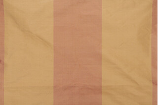 Milan Stripe Silk Decorator Fabric in Terracotta