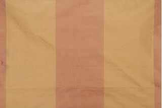 Milan Stripe Silk Decorator Fabric in Terracotta