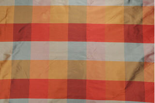 Scalamandre Smooth Plaid Silk Drapery Fabric in Fall