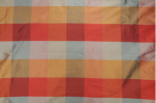 Scalamandre Smooth Plaid Silk Drapery Fabric in Fall