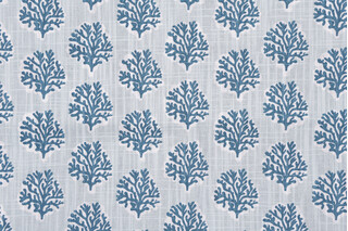 Premier Prints Sea Fan - Slub Canvas Printed Cotton Drapery Fabric in Silver Springs