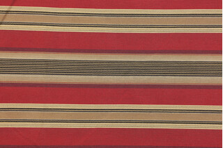 1 Yard Birdie Stripe Woven Decorator Fabric in Jewel