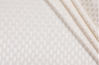 Checkers Jacquard Drapery Fabric in Ivory