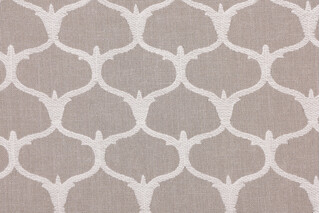 Grenelle Embroidered Drapery Fabric in Pebble