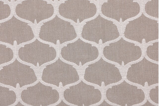 Grenelle Embroidered Drapery Fabric in Pebble