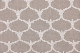 Grenelle Embroidered Drapery Fabric in Pebble