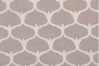 Grenelle Embroidered Drapery Fabric in Pebble