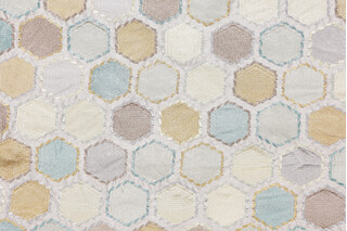 1 Yard Honeycomb Embroidered Drapery Fabric in Patina