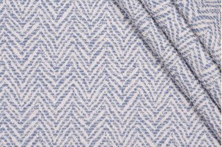 Hamilton Everett Woven Chenille Upholstery Fabric in Azul 