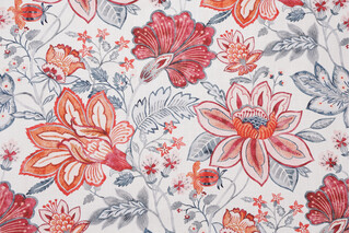Hamilton Sedberry Printed Cotton Drapery Fabric in Spice 