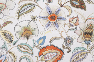 Hamilton Morris Printed Cotton Drapery Fabric in Peacock 