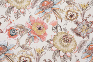 Hamilton Phipps Printed Cotton Drapery Fabric in Melon 