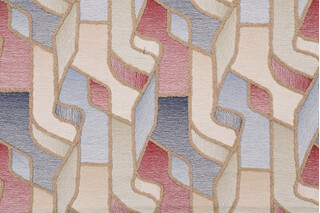 Hamilton Tiffany Embroidered Drapery Fabric in Jewel 