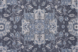 Mill Creek Amici Chenille Tapestry Upholstery Fabric in Indigo 
