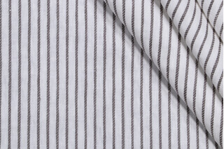 Lino Textiles Victoria Minnie Woven Linen Drapery Fabric in Smoke Grey