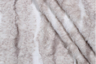 PK Lifestyles Roar Faux-Fur Decorator Fabric in Snow Bunny