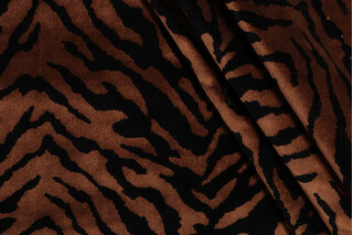 Hamilton Liam Velvet Upholstery Fabric in Ginger