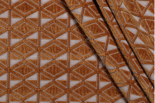P Kaufmann Rhombus Woven Chenille Upholstery Fabric in Amber