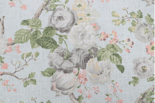 P Kaufmann Manor House Printed Linen Blend Drapery Fabric in Zephyr