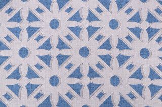Magnolia Home Nola Printed Cotton Drapery Fabric in Yacht