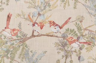 Covington Emilia Printed Cotton Drapery Fabric in 196-Linen