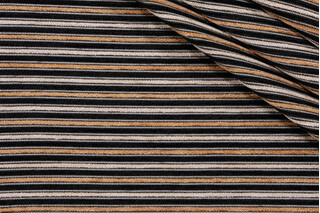Scalamandre Woven Chenille Upholstery Fabric in Black/Gold