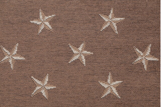 Fonthill North Star Woven Chenille Upholstery Fabric in Brown