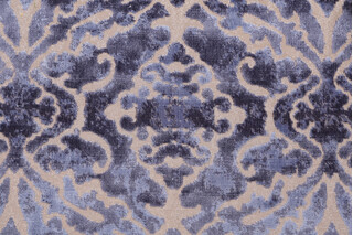 Scalamandre Palazzo Velvet Upholstery Fabric in Indigo 