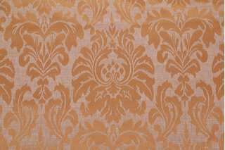 Scalamandre Damask Upholstery Fabric in Copper