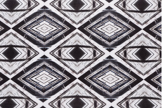 Scalamandre Diamond Printed Velvet Decorator Fabric in Black/White