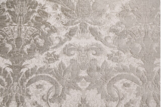 Scalamandre Damask Chenille Upholstery Fabric in Grey