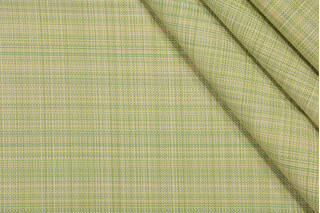 Bella Dura Grasscloth Woven Polyolefin Outdoor Fabric in Lime