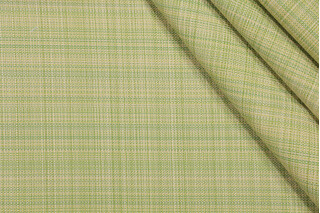 Bella Dura Grasscloth Woven Polyolefin Outdoor Fabric in Lime